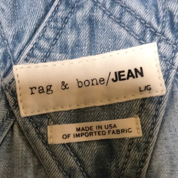 Rag and bone large denim overalls/ romper. - Picture 5 of 8